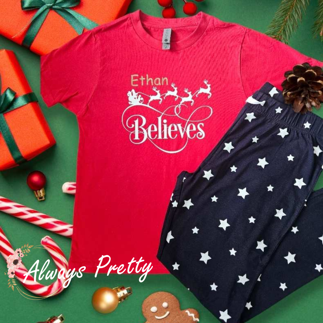 Personalised BELIEVES Pyjamas