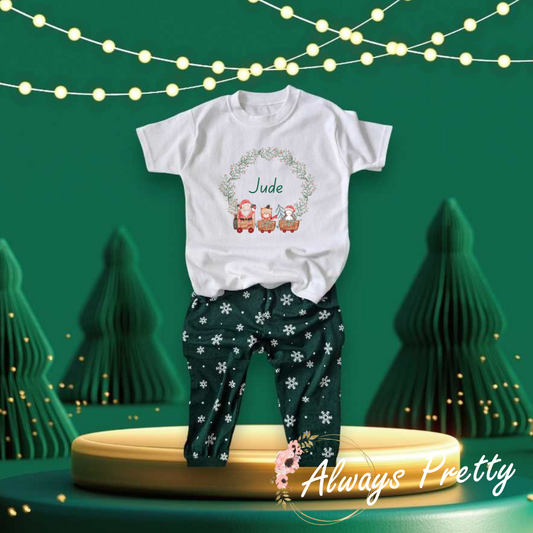 Personalised Green Star Pjs