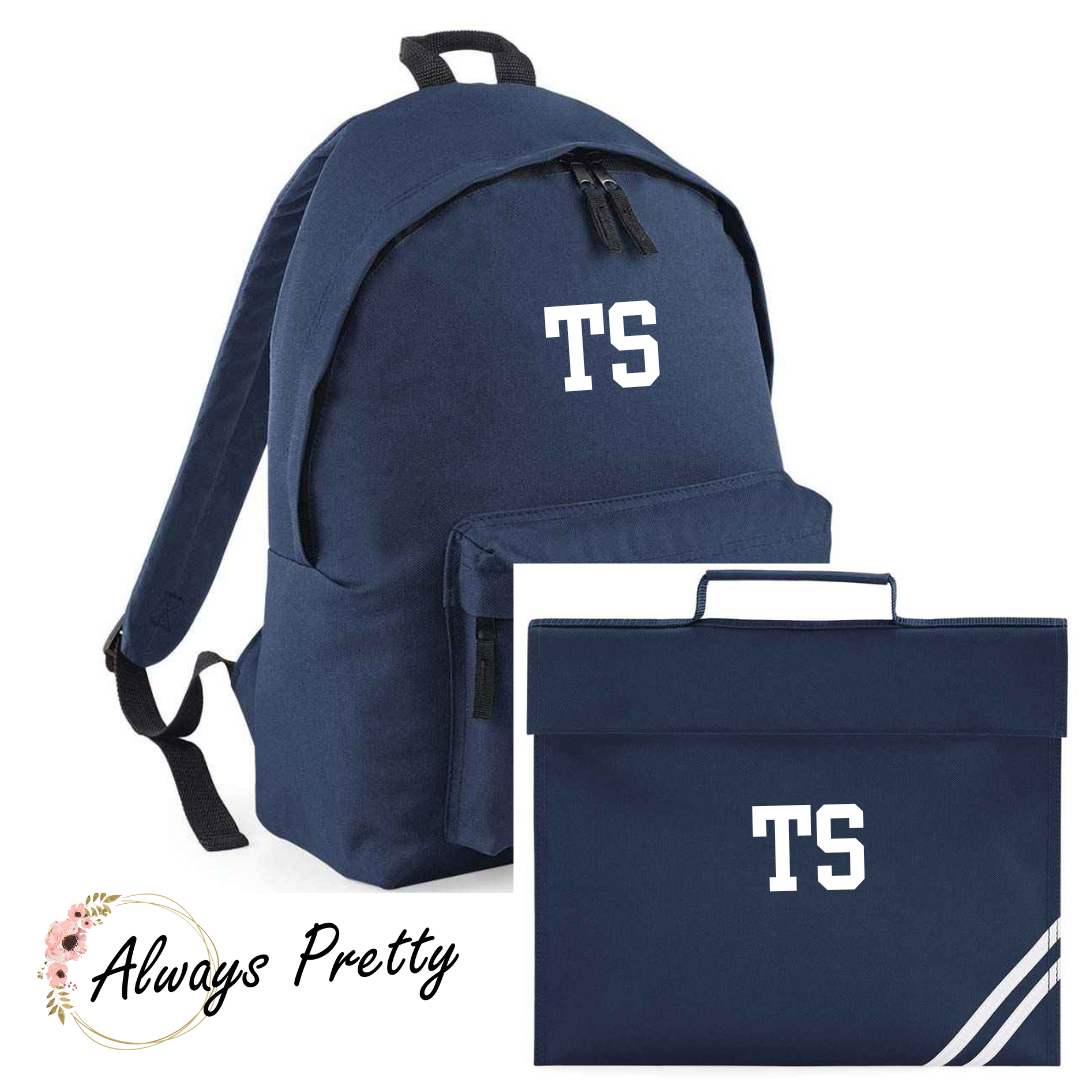 Personalised Initials School Bag Bookbag