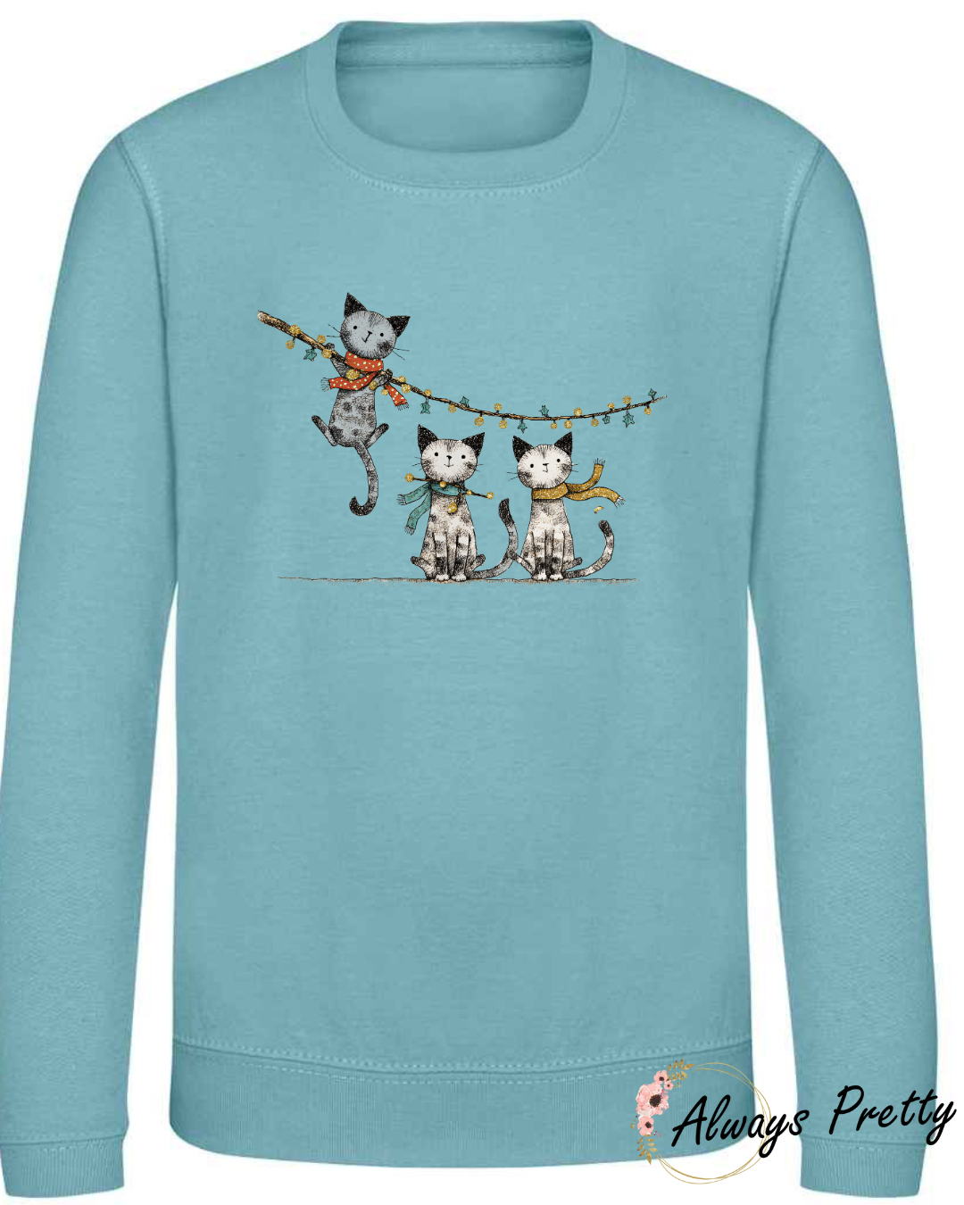 3 x Cute Christmas Cat Design Sweater