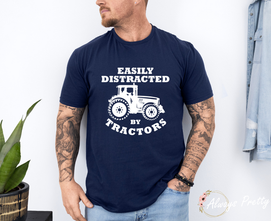 Easily Distracted By Tractors T-shirt