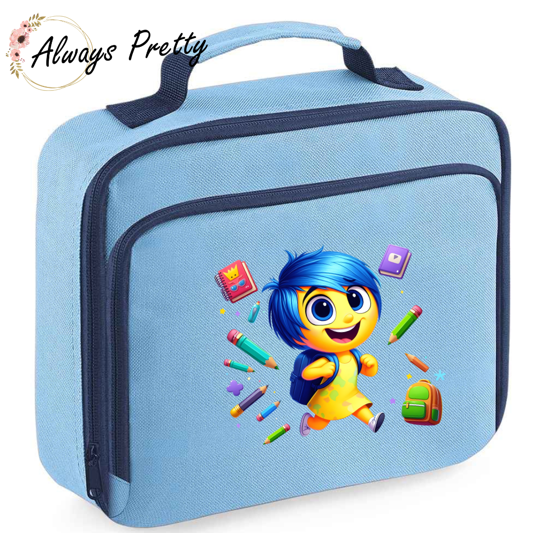 Cartoon Inside Out Lunch Bag (Pink & Blue)