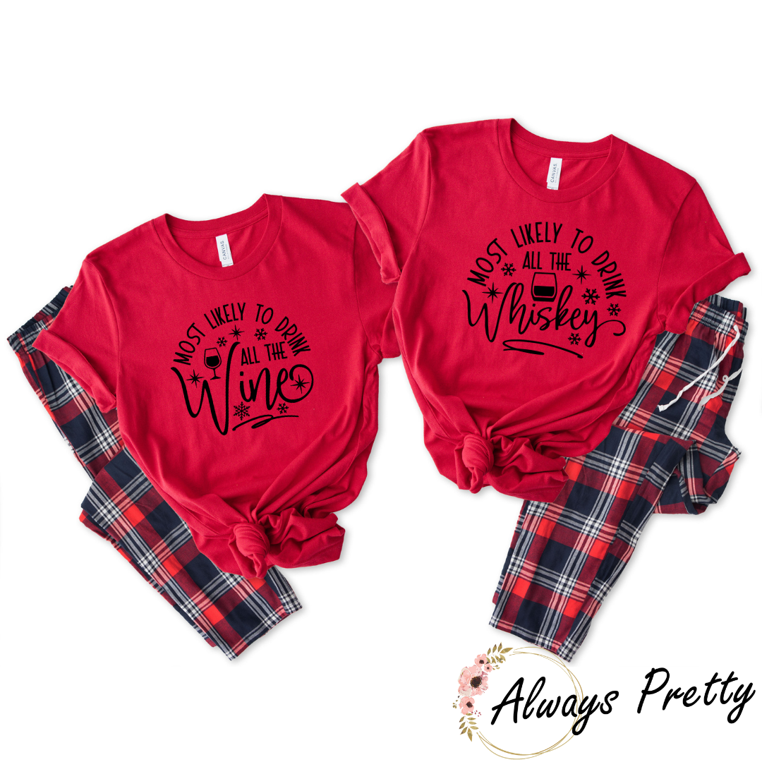 Most Likely To (lots of designs to choose from) Adult Pjs