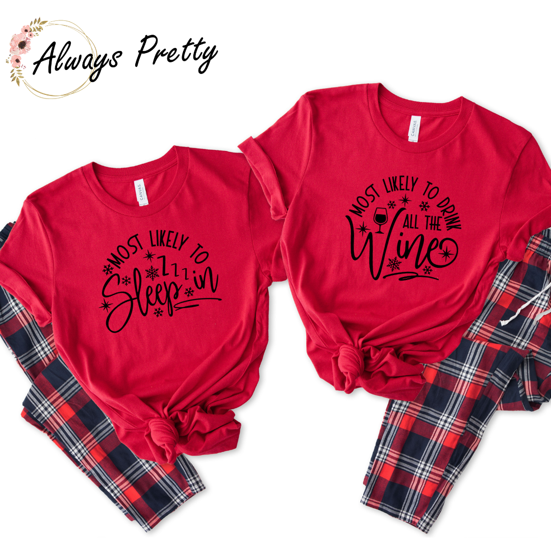 Most Likely To (lots of designs to choose from) Adult Pjs