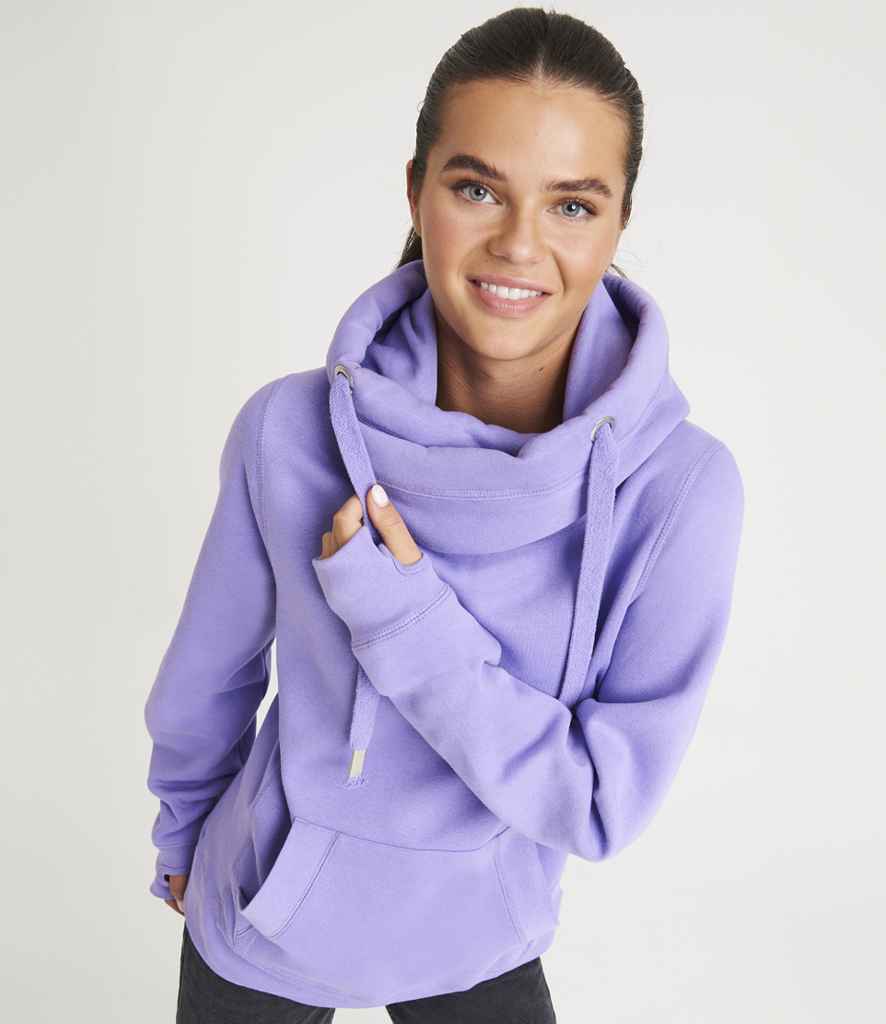 Girls Club (back design) Chunky Cowl Neck Hoodie