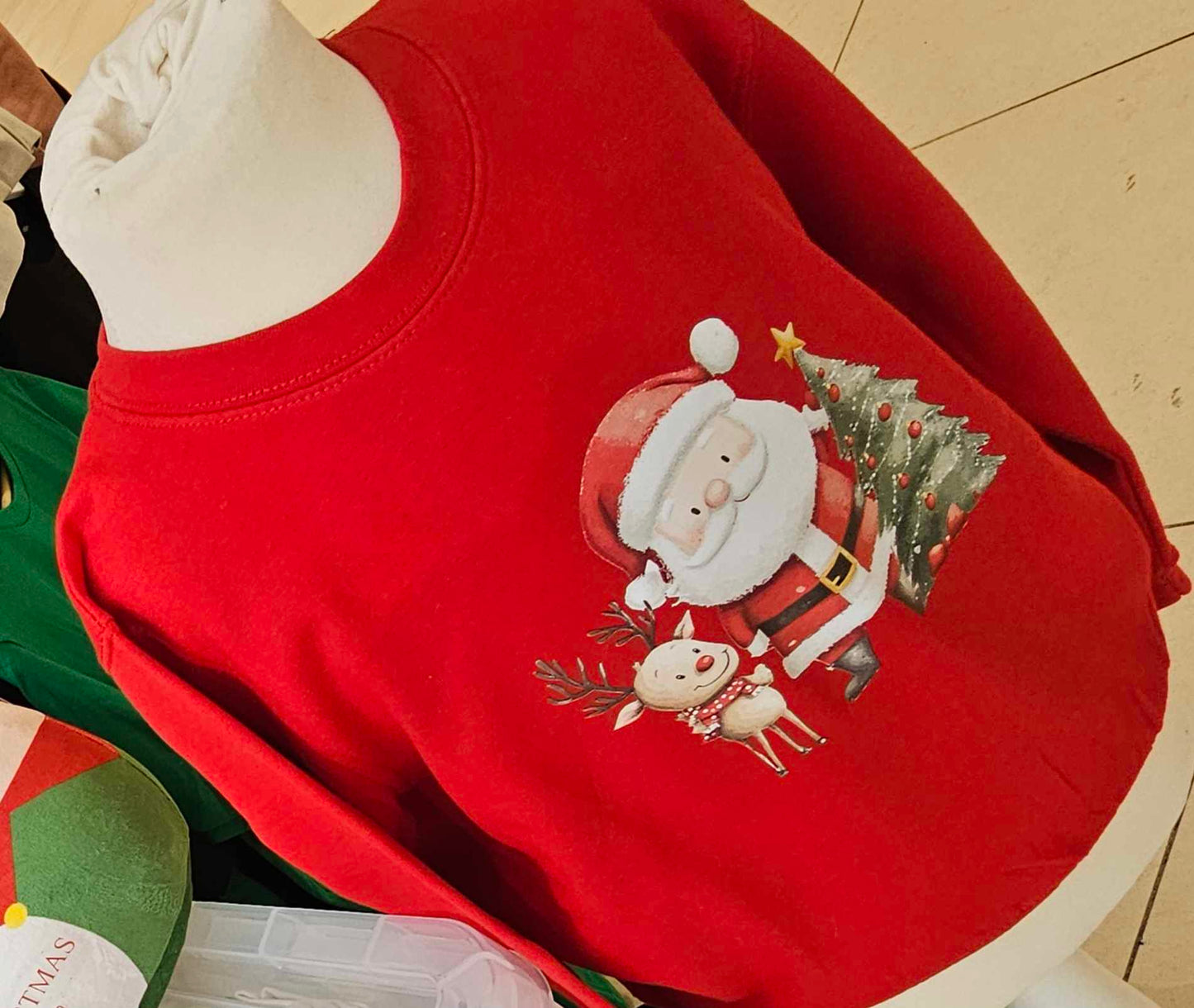 Personalised Santa and Reindeer Jumper