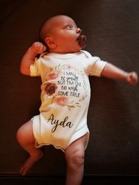 I May Be Small But I'm One Big Wish Come True Baby Vest