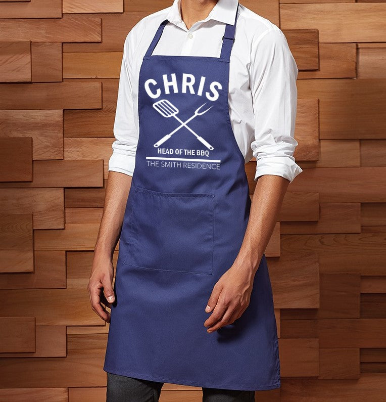 Head of the BBQ Apron - With Personalised Name