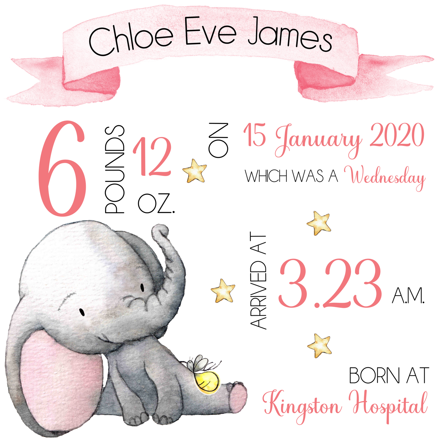 Personalised Baby Newborn Cushion