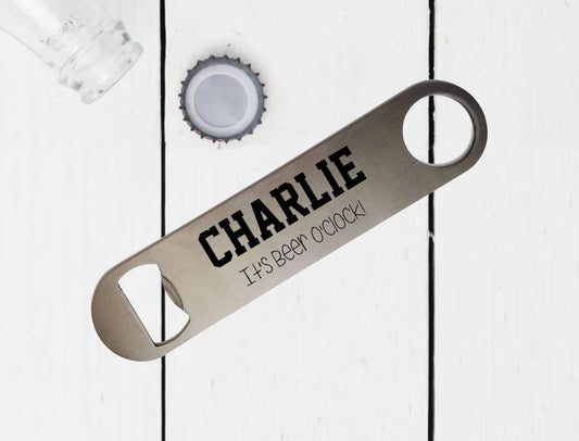 Personalised Beer O Clock Bottle Opener