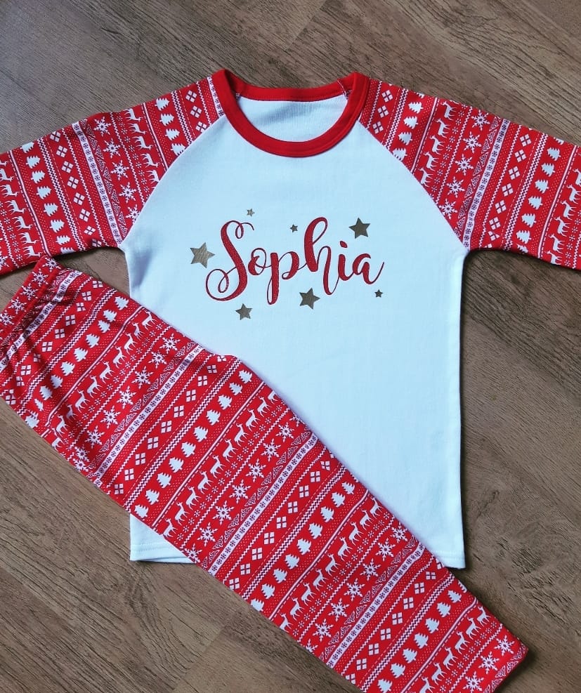 Personalised Children's Christmas Pjs