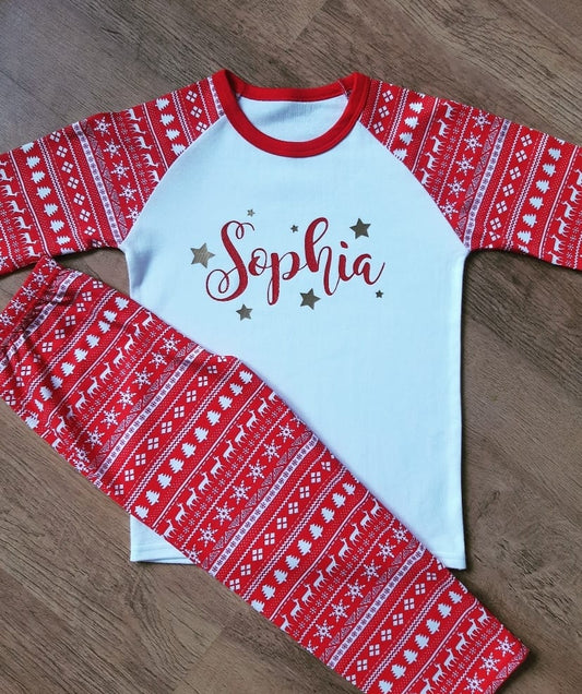 Personalised Children's Christmas Pjs