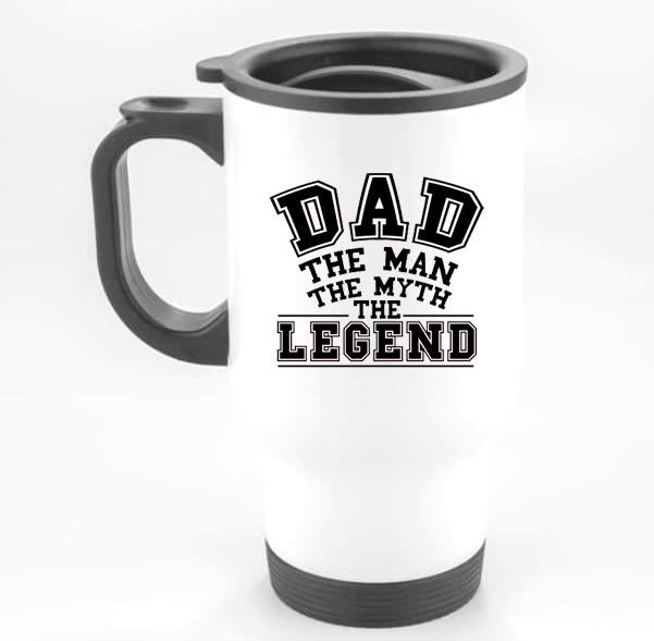 DAD The Man The Myth The Legend Travel Flask