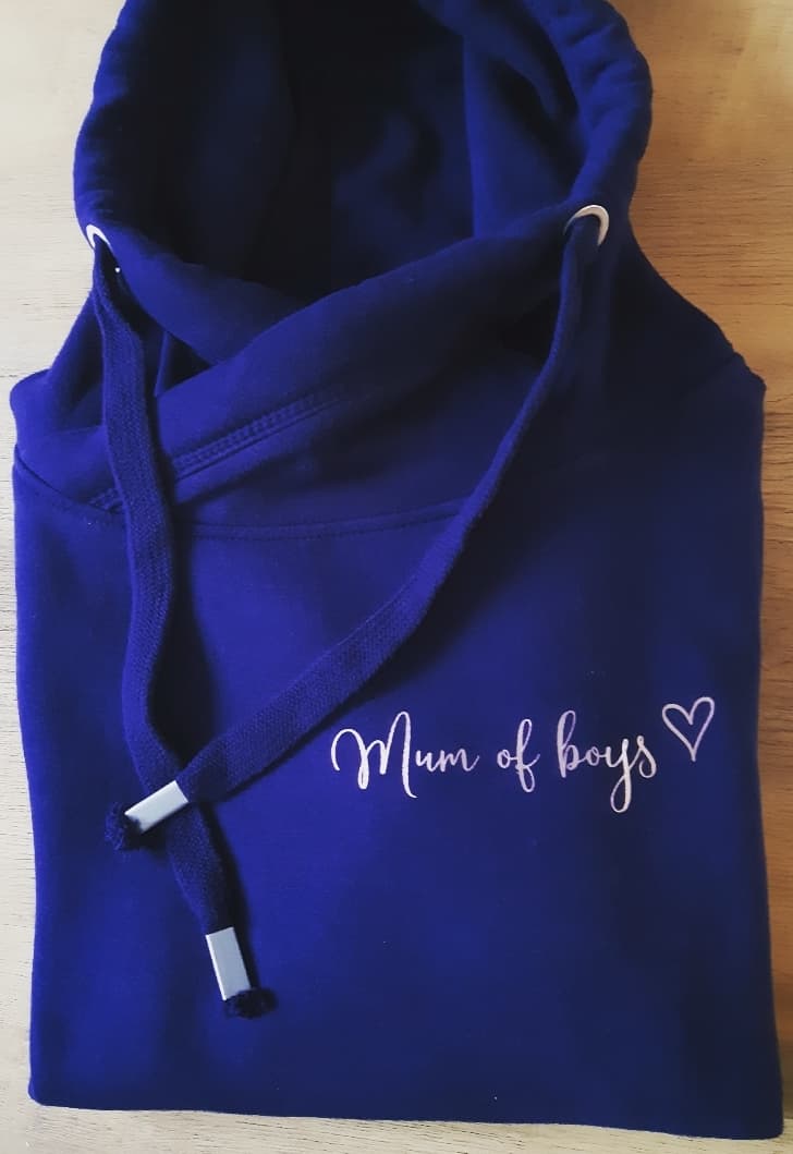 Mum Of Boys - Chunky Cowl Neck Hoodie