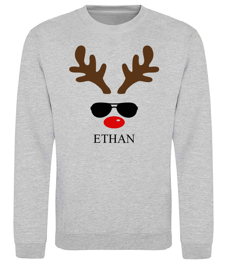 Personalised Boys Reindeer Sweater