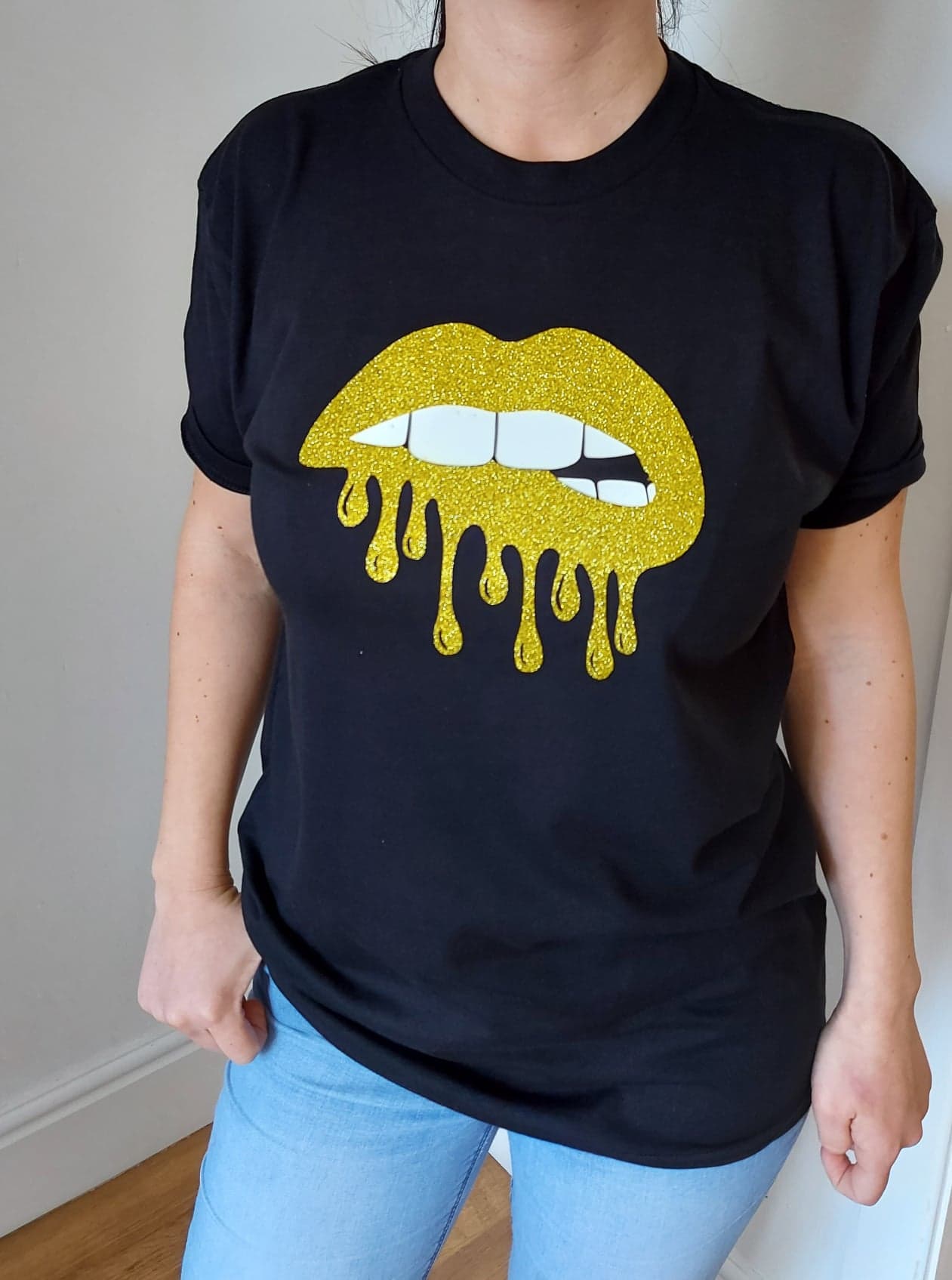 Glittery Drip Lips T-shirt
