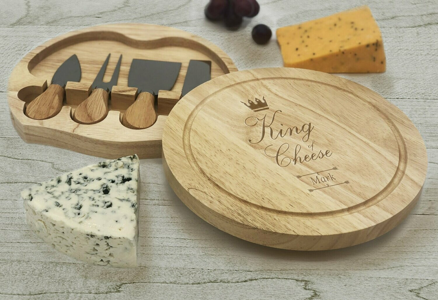 King Of Cheese Personalised Cheese Board