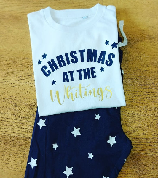 Christmas At The 'Surname' Family Pjs - Adult Size