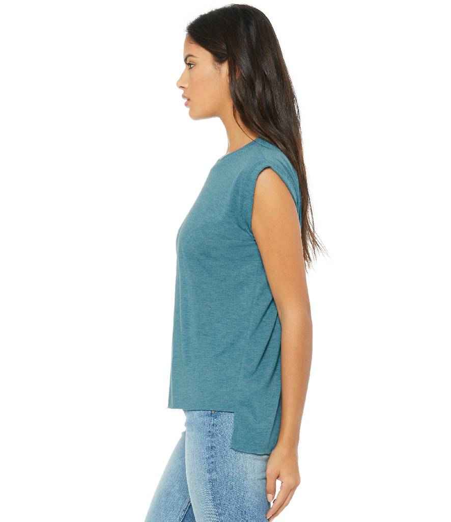 Bee Design1 - Flowy Rolled Cuff Tshirt