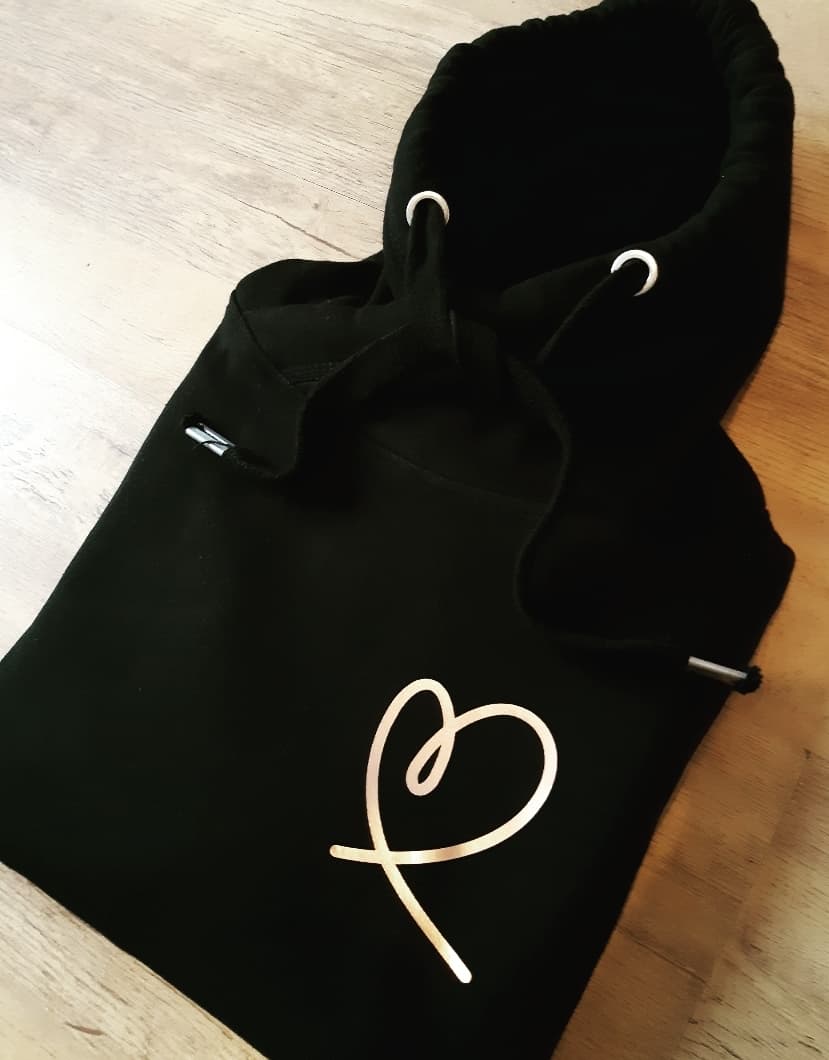 Heart Design Chunky Hoodie