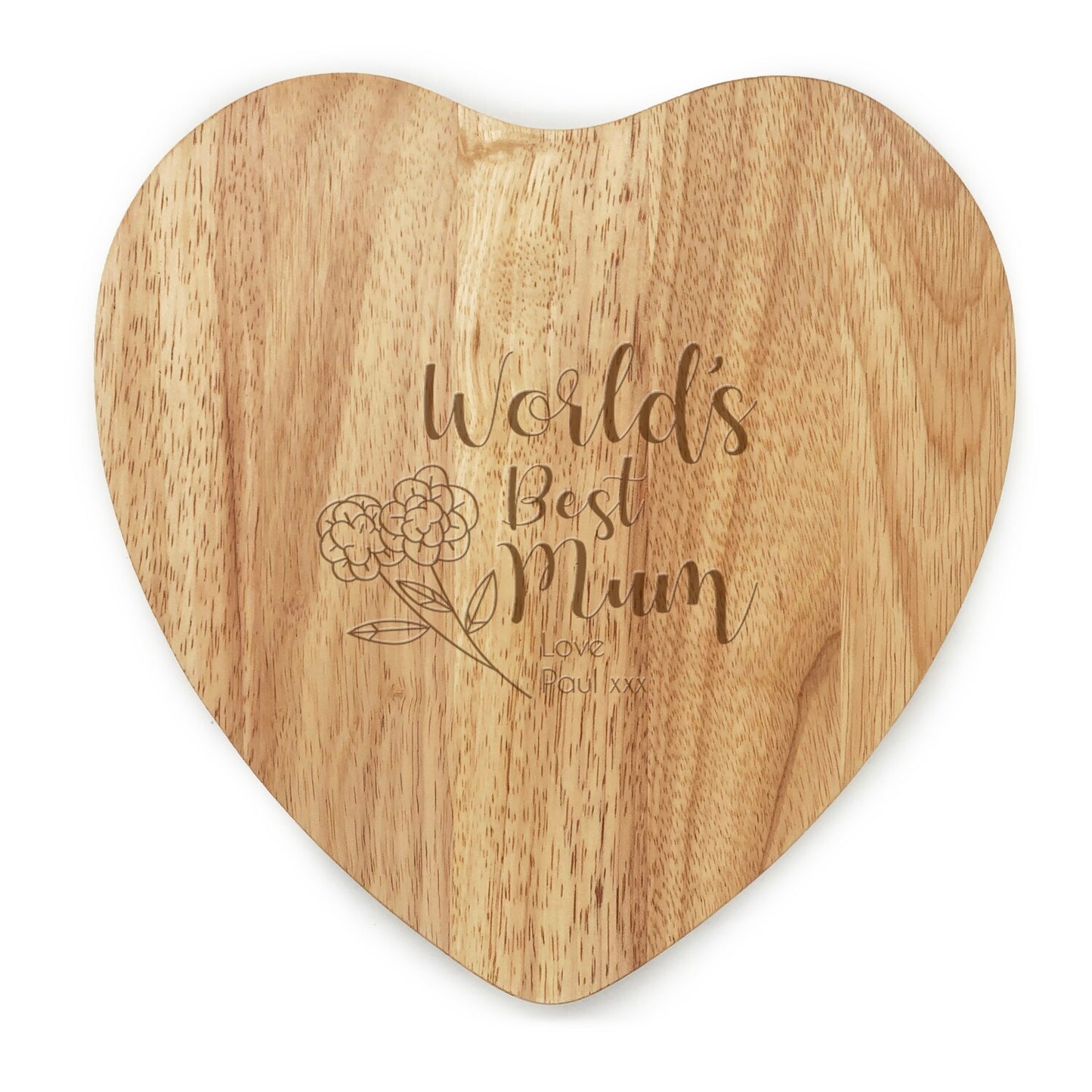 World's Best Mum HEART Shaped Board