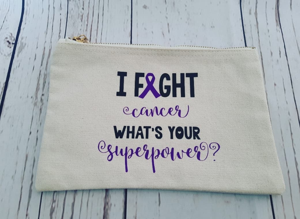 I Fight Cancer Makeup Bag