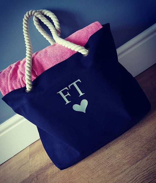 Personalised Beach Bag With Your Initials
