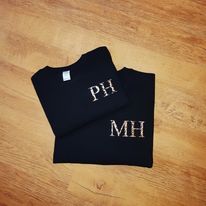 Children's Leopard Print Initials Sweater