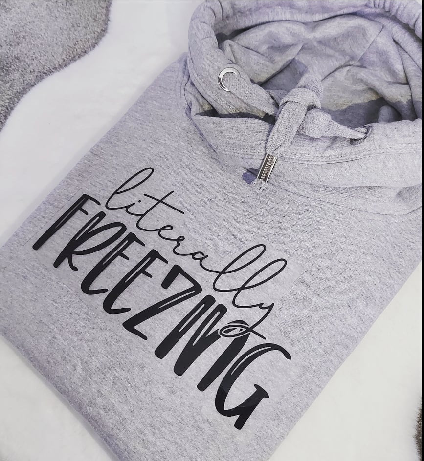 Literally Freezing Chunky Cowl Neck Hoodie