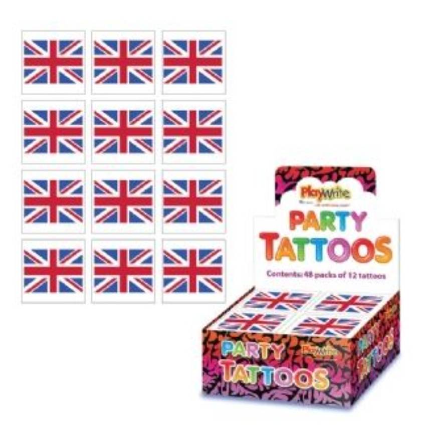 King Coronation Union Jack Tattoos (3 pack)