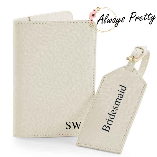 Bridal Party Personalised Passport Holder & Luggage Tag