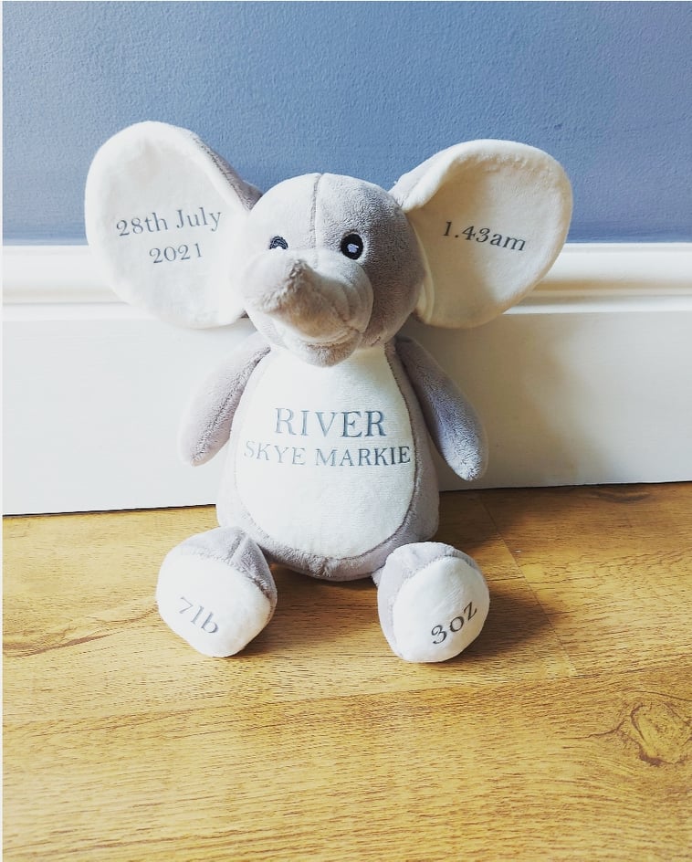 Personalised Elephant (New baby Gift)