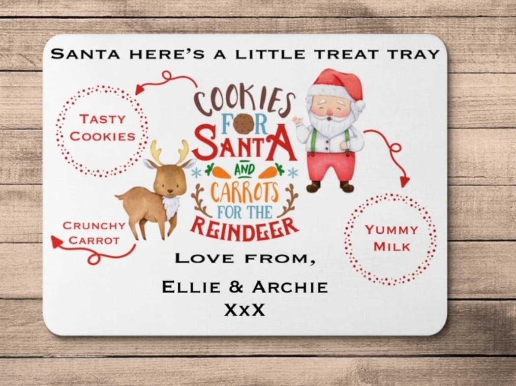 Personalised Santa's Christmas Eve Board