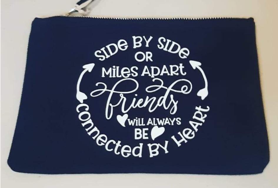 Side by Side Or Miles Apart Make Up Bag