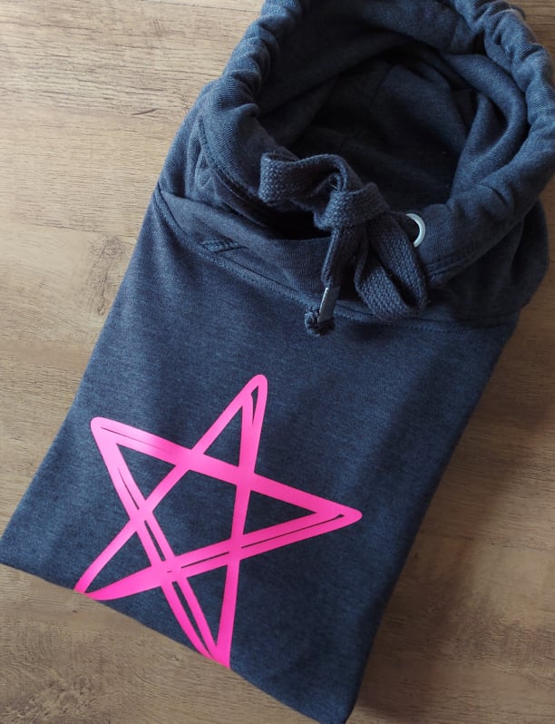 Sketch Star Cowl Neck Hoodie