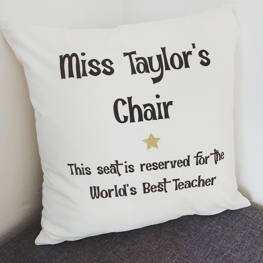 Personalised teacher on sale cushion