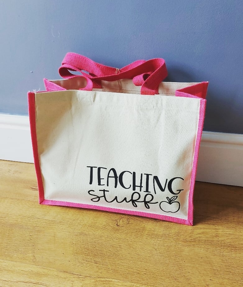 Personalised Teaching Stuff Jute Bag