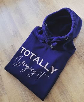 TOTALLY Winging It Chunky Cowl Neck hoodie