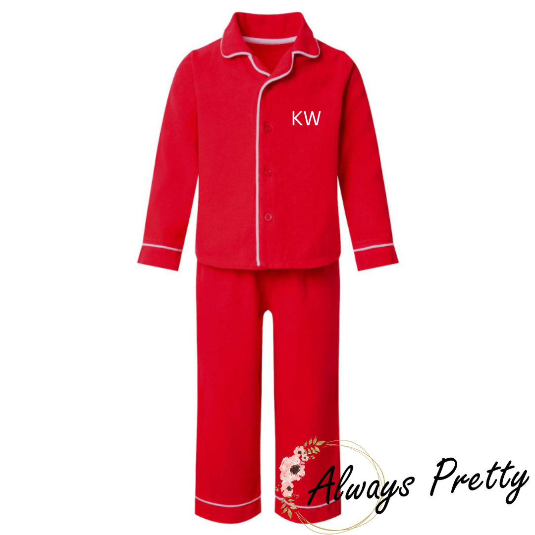 Classic Long Sleeve Personalised Pjs