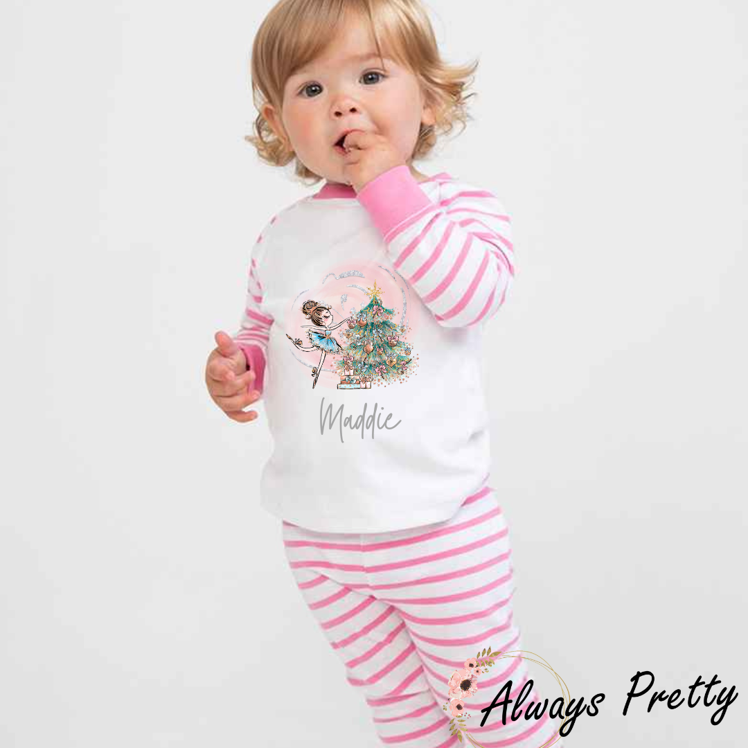 Personalised Ballerina Christmas Pjs