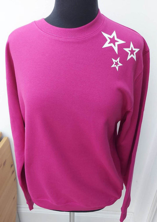 3 Star Shoulder Design Sweater