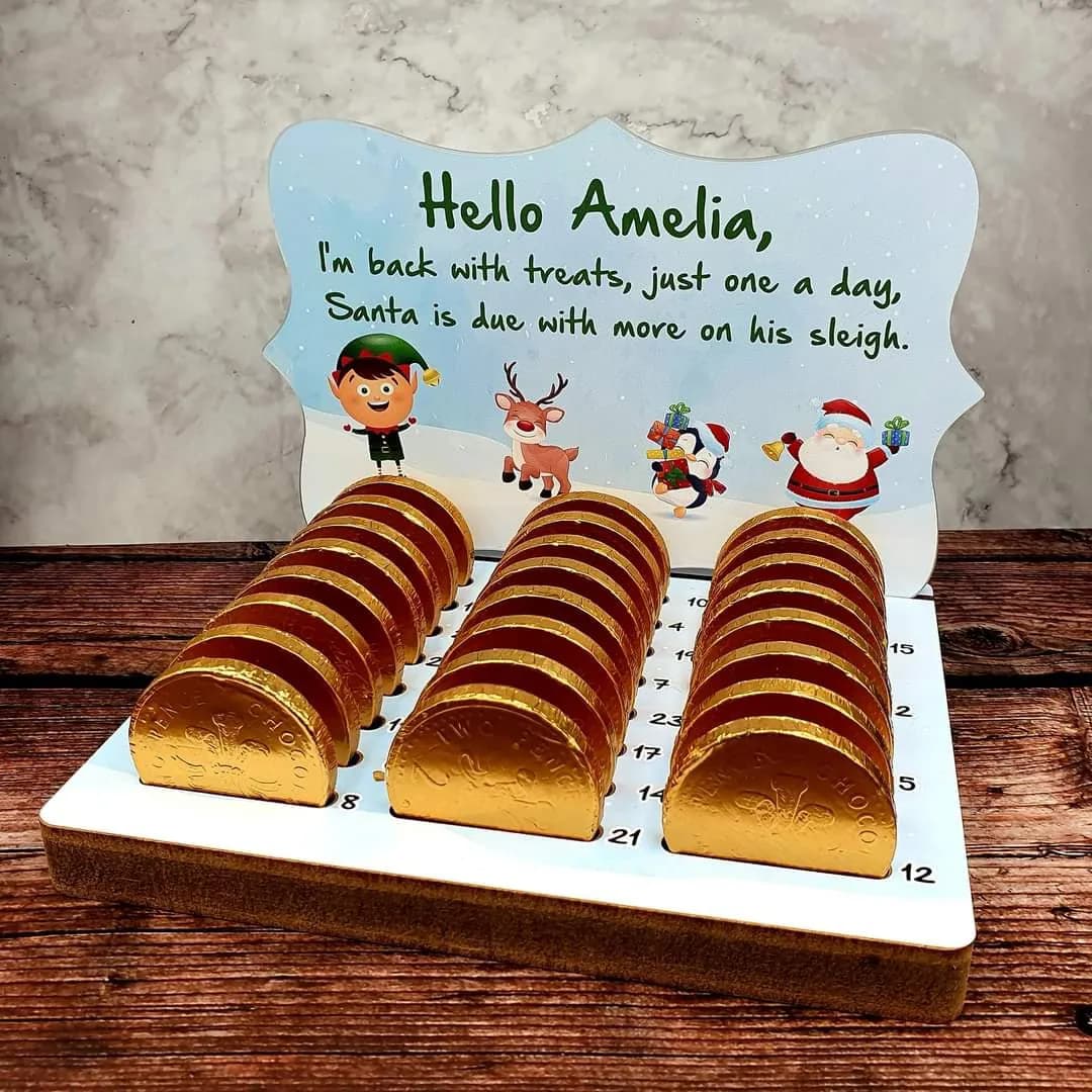 Personalised Countdown To Christmas Advent Calendar