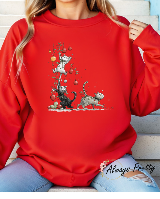 Bauble & Cat Christmas Sweater