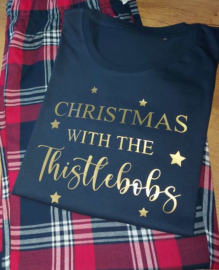 Christmas With The 'Surname' Family Pjs (Adult Size)