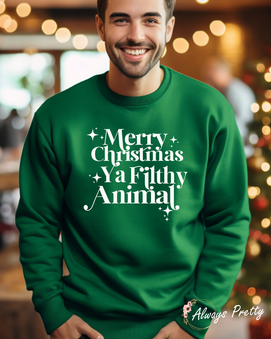 Merry Christmas Ya Filthy Animal Sweater
