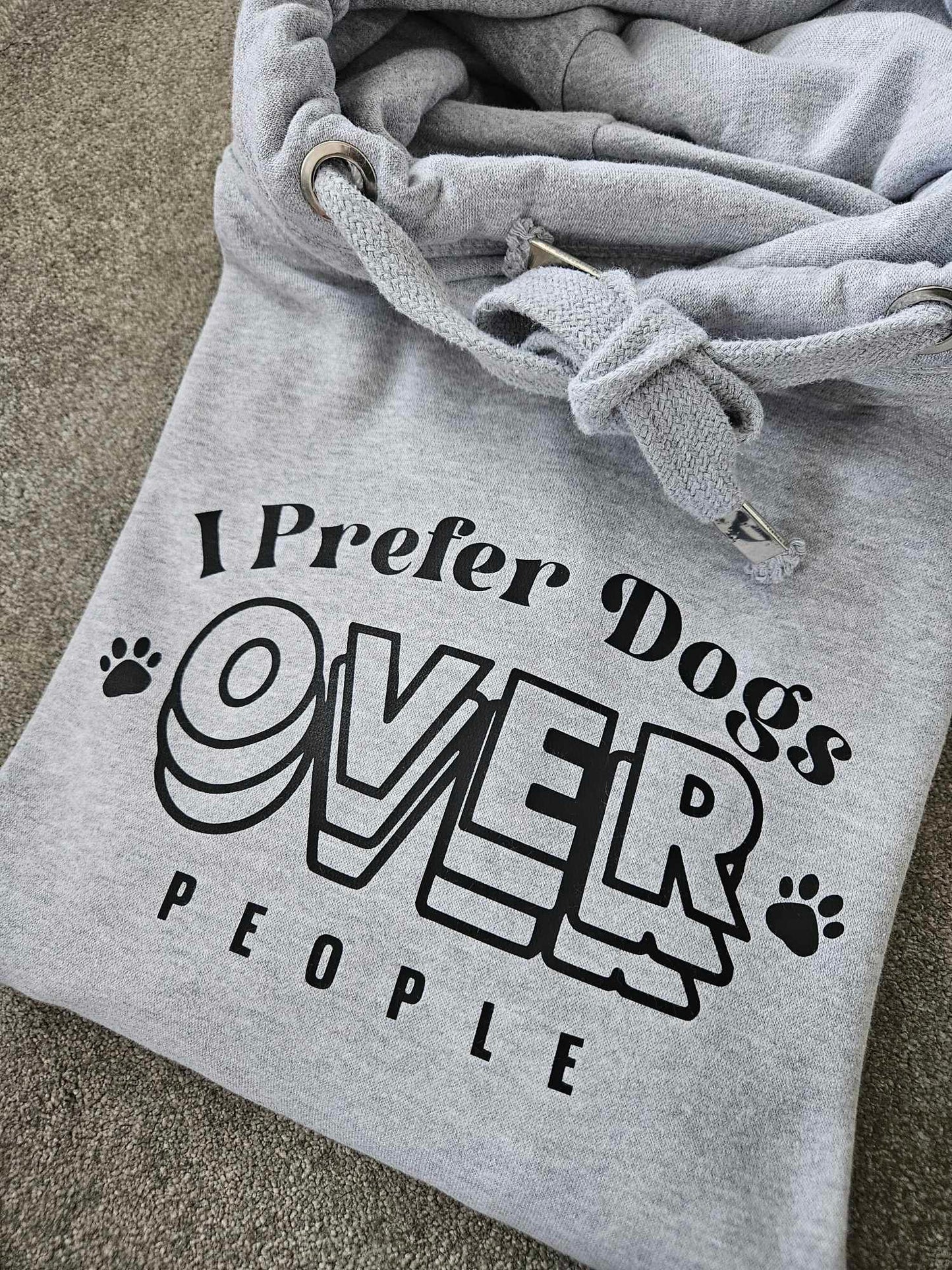 I Prefer Dogs Over People Cowl Neck Hoodie