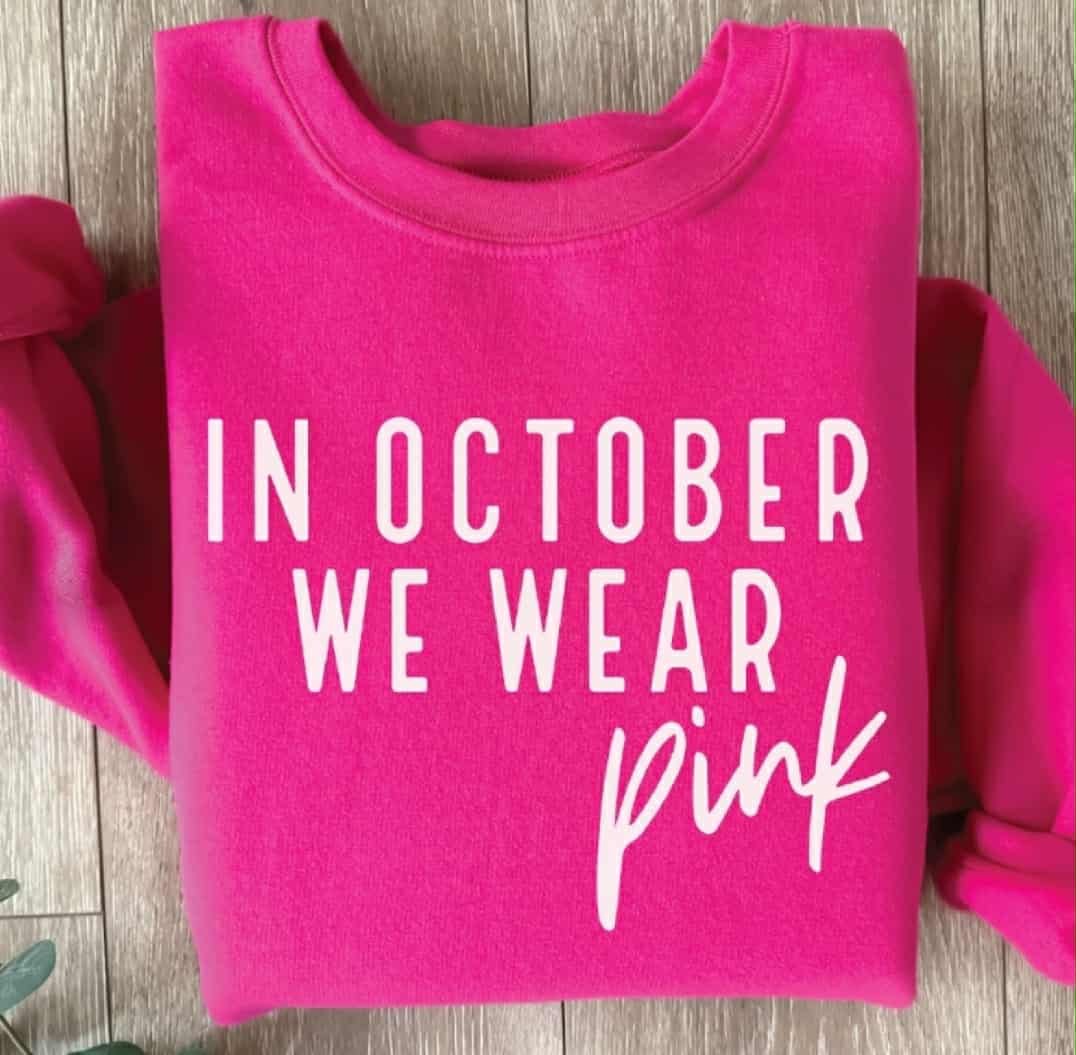In October We Wear Pink Sweater