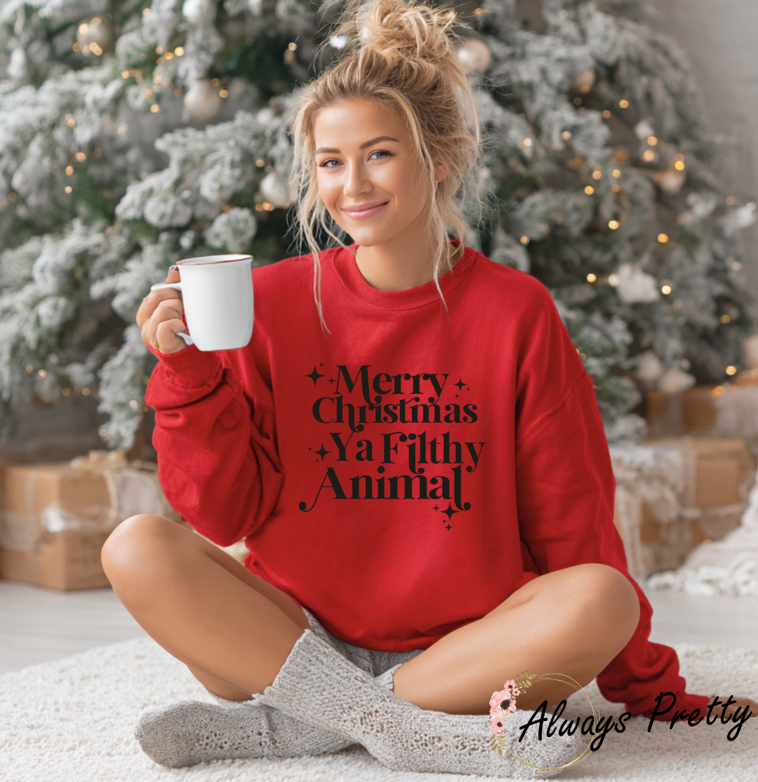 Merry Christmas Ya Filthy Animal Sweater