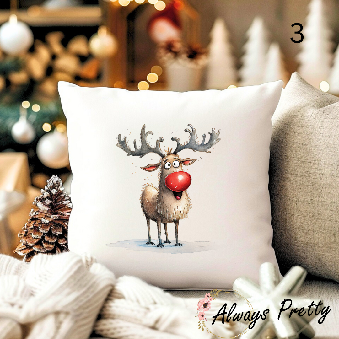 Quirky Reindeer Designs Cushion