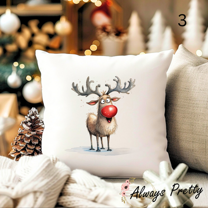Quirky Reindeer Designs Cushion